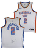 Thunder Shai Gilgeous-Alexander Signed White Nike Swingman Jersey PSA #AP22766