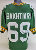 David Bakhtiari Signed Packers Jersey (Beckett) Green Bay 3xPro Bowl O.T.ackle