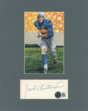 Jack Christiansen Signed Cut Matted With Goal Line Art Card Beckett 45014