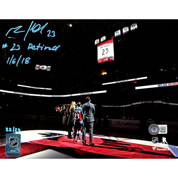 Milan Hejduk Autographed/Signed Colorado Avalanche 8x10 Photo Insc Beckett 51401