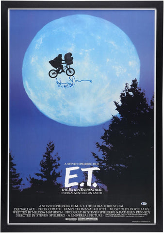 Henry Thomas Framed Autographed 24" x 28" E.T. Movie Poster BAS