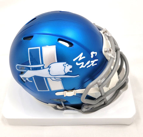 Sam LaPorta Autographed Detroit Lions 2023 ALT Mini Helmet Beckett Witnessed