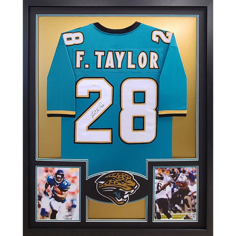Fred Taylor Autographed Signed Framed Jaguars Jacksonville Jersey JSA