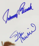 Johnny Bench and Stan Musial Signed Boston Orioles Unframed 11x14 Kneeling Photo