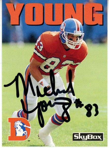 Mike Young Autographed 1992 Skybox #132 Trading Card Beckett 44816