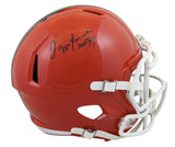 Browns Ozzie Newsome "HOF 99" Signed 2024 F/S Speed Rep Helmet W/ Case BAS Wit