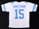 Ennis Rakestraw Jr Signed Detroit Lions White Jersey (Beckett)2024 2nd Rnd Pk DB
