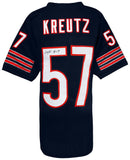 Olin Kreutz (BEARS) Signed Navy Custom Football Jersey - (SCHWARTZ SPORTS COA)
