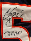 Chris Harris Jr. Autographed & 2x Inscribed Navy Denver Broncos Jersey | BAS COA