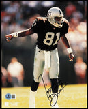 Tim Brown Autographed 8x10 Photo Los Angeles Raiders Beckett BAS QR #BS30032