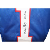 Marv Levy Autographed/Signed Pro Style Blue Jersey JSA HOF 43419