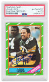 Louis Lipps Signed Steelers 1986 Topps Football Card #284 - (PSA Encapsulated)