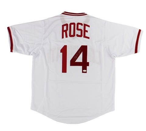Pete Rose Signed Cincinnati Custom White Jersey