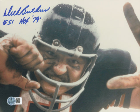 Dick Butkus Autographed Signed 8x10 Photo Bears "#51 HOF 79" Beckett QR #BS12809