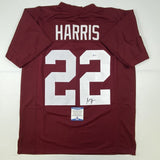 Autographed/Signed Najee Harris Alabama Red College Football Jersey Beckett BAS