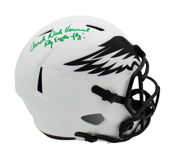 Dick Vermeil Signed Philadelphia Eagles Speed Full Size Lunar NFL Helmet