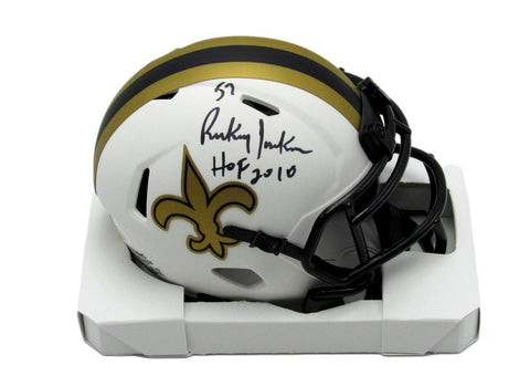 Rickey Jackson HOF Autographed Mini Lunar Eclipse Football Helmet Saints JSA