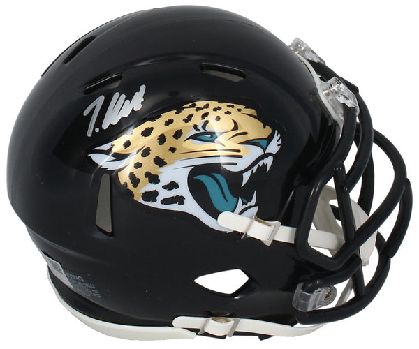 Travis Hunter Autographed Jacksonville Jaguars Mini Speed Helmet Fanatics