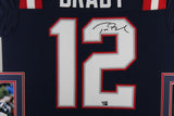Tom Brady Autographed New England Patriots Nike Elite Framed Jersey Fanatics