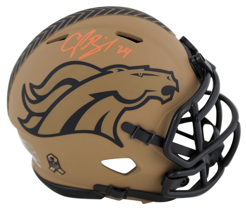 Broncos Champ Bailey Signed Salute To Service II Speed Mini Helmet BAS Witnessed