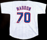Joe Maddon Signed Chicago Cubs Jersey Inscribed "'16 WS Champs"(Beckett) Manager