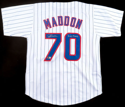 Joe Maddon Signed Chicago Cubs Jersey Inscribed "'16 WS Champs"(Beckett) Manager
