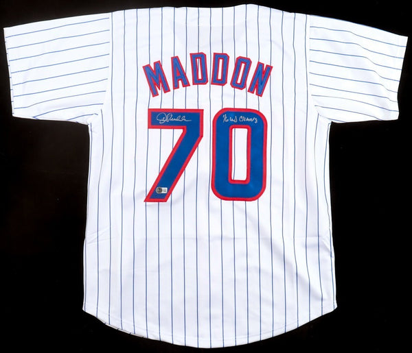 Joe Maddon Signed Chicago Cubs Jersey Inscribed "'16 WS Champs"(Beckett) Manager