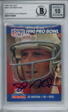 Joe Montana Autographed 1990 Pro Set #408 Trading Card Beckett 10 Slab 37558
