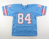 Billy "White Shoes" Johnson Signed Houston Oilers Career Stat Jersey (JSA) W.R.