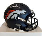 Aqib Talib Autographed Denver Broncos Navy Mini Helmet - Beckett COA
