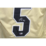 Jimmy Horn Jr. Autographed College Style Gold Jersey Beckett 42398