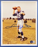Johnny Unitas Autographed Framed 8x10 Photo Colts (Smudged) Beckett #AC94152