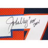 John Elway Signed Denver Broncos half 3 XL Jersey HOF Mounted Memories 51337