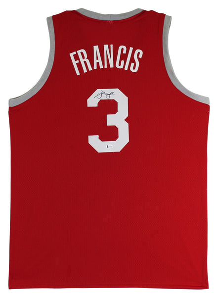 Steve Francis Authentic Signed Red Pro Style Jersey Autographed BAS Witnessed