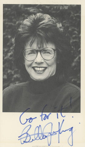Billie Jean King Authentic Signed 4.5x7.5 Photo Autographed BAS #BK43310