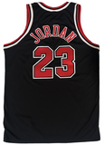 Michael Jordan Autographed Chicago Bulls Retirement Ed. Black Nike Jersey UDA
