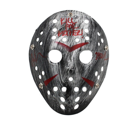 Ari Lehman Signed Friday the 13th Silver Costume Mask with 2 Inscriptions