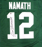New York Jets Joe Namath Autographed Green Jersey Beckett BAS QR #1W535621
