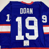 Autographed/Signed Shane Doan Winnipeg Blue Hockey Jersey Beckett BAS COA
