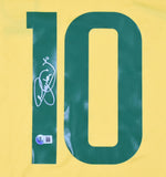 Neymar JR Autographed Brazil Home Soccer Jersey #10 - Beckett Hologram *M