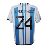 Enzo Fernandez Signed Argentina Soccer Jersey #24 with Beckett Witness
