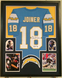 FRAMED CHARLIE JOINER AUTOGRAPHED SIGNED INSC SAN DIEGO CHARGERS JERSEY JSA COA