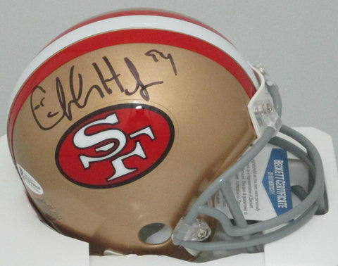 SF 49ers Hall of Famer SB Champ CHARLES HALEY Signed Mini Helmet AUTO - BAS