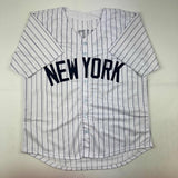 Autographed/Signed Ron Guidry New York Pinstripe Jersey Beckett BAS COA