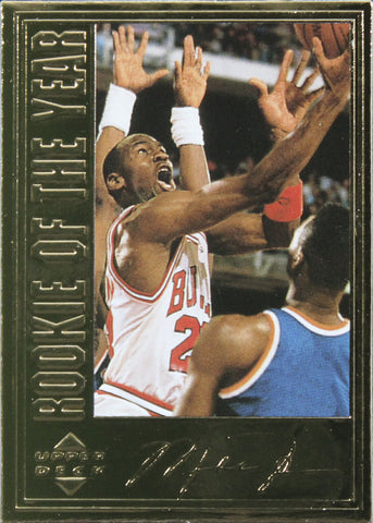 1996 Upper Deck Michael Jordan CC #MJ10 #2075/10000 22 Kt Gold Card Un-signed