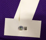 LSU Tigers Patrick Peterson Autographed Purple Jersey Beckett BAS QR #2W734049