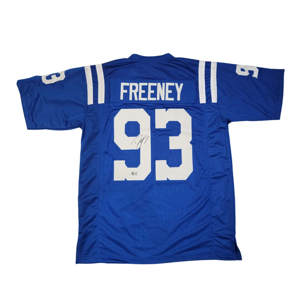 Dwight Freeney Signed Indianapolis Colts Blue Pro Style Jersey Beckett Witnessed