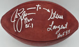 Steve Largent & Jim Zorn Autographed NFL Leather Game Football MCS Holo 64265