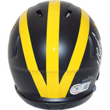 Luke Schoonmaker Signed Michigan Wolverines Mini Helmet Beckett 43118