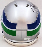 JIM ZORN AUTOGRAPHED SEAHAWKS SILVER THROWBACK SPEED MINI HELMET MCS 211076